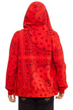 Classic BANDANA ZIP HOODIE - RED