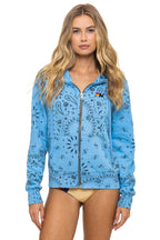 Classic BANDANA ZIP HOODIE - SKY