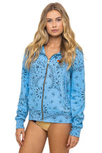 Classic BANDANA ZIP HOODIE - SKY