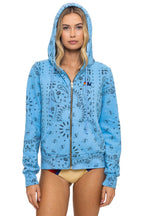Classic BANDANA ZIP HOODIE - SKY