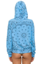 Classic BANDANA ZIP HOODIE - SKY
