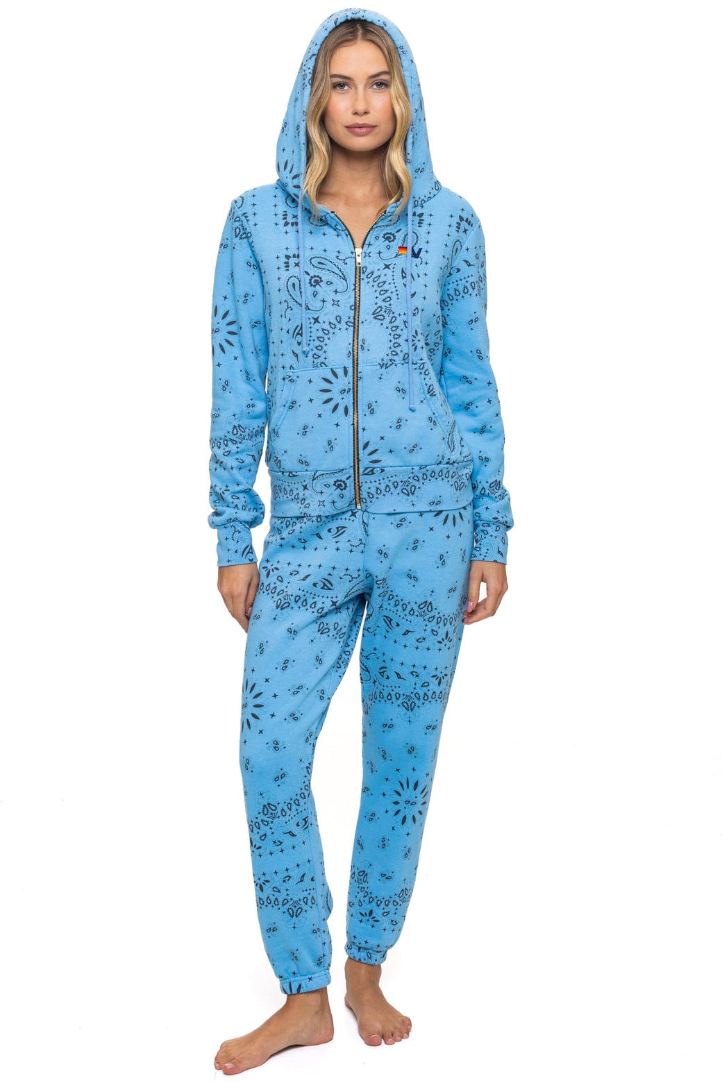 Classic BANDANA ZIP HOODIE - SKY