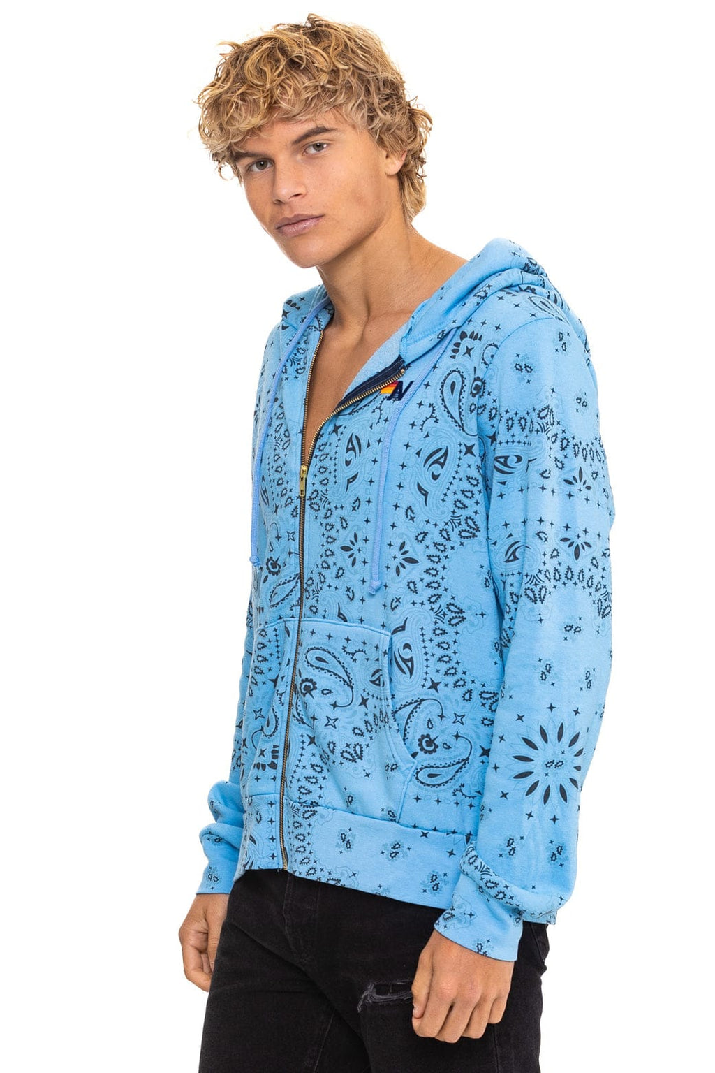 Classic BANDANA ZIP HOODIE - SKY