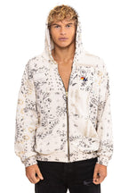 Classic BANDANA QUILTED RELAXED ZIP HOODIE - VINTAGE WHITE