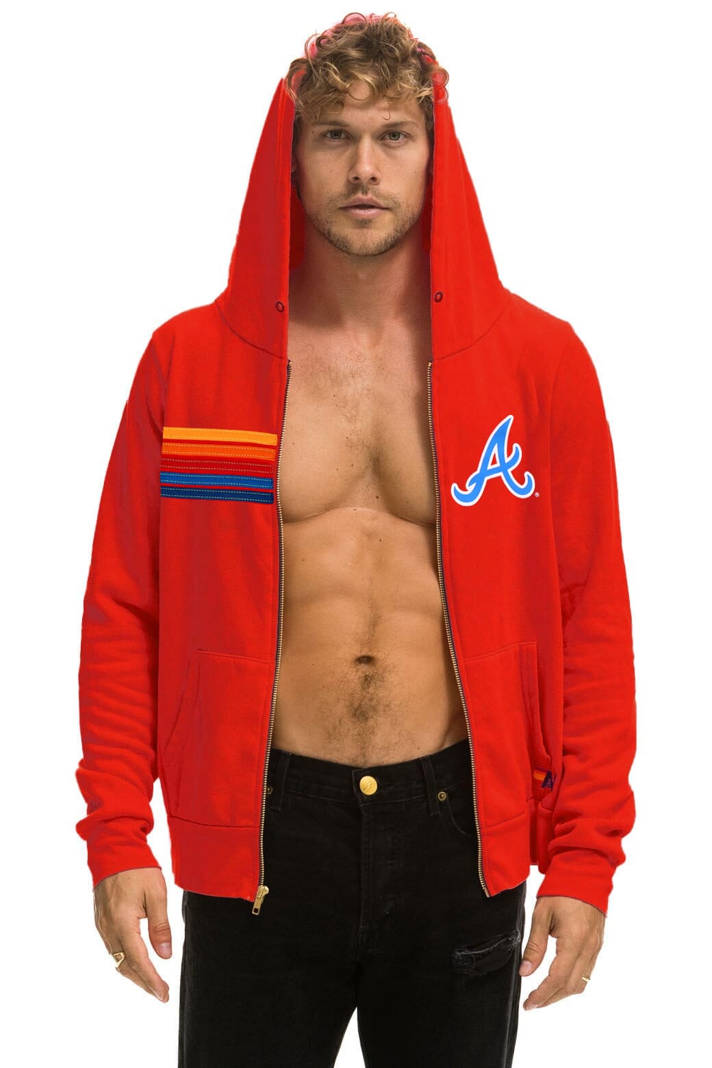 Classic ATLANTA BRAVES 2026 ZIP HOODIE - RED