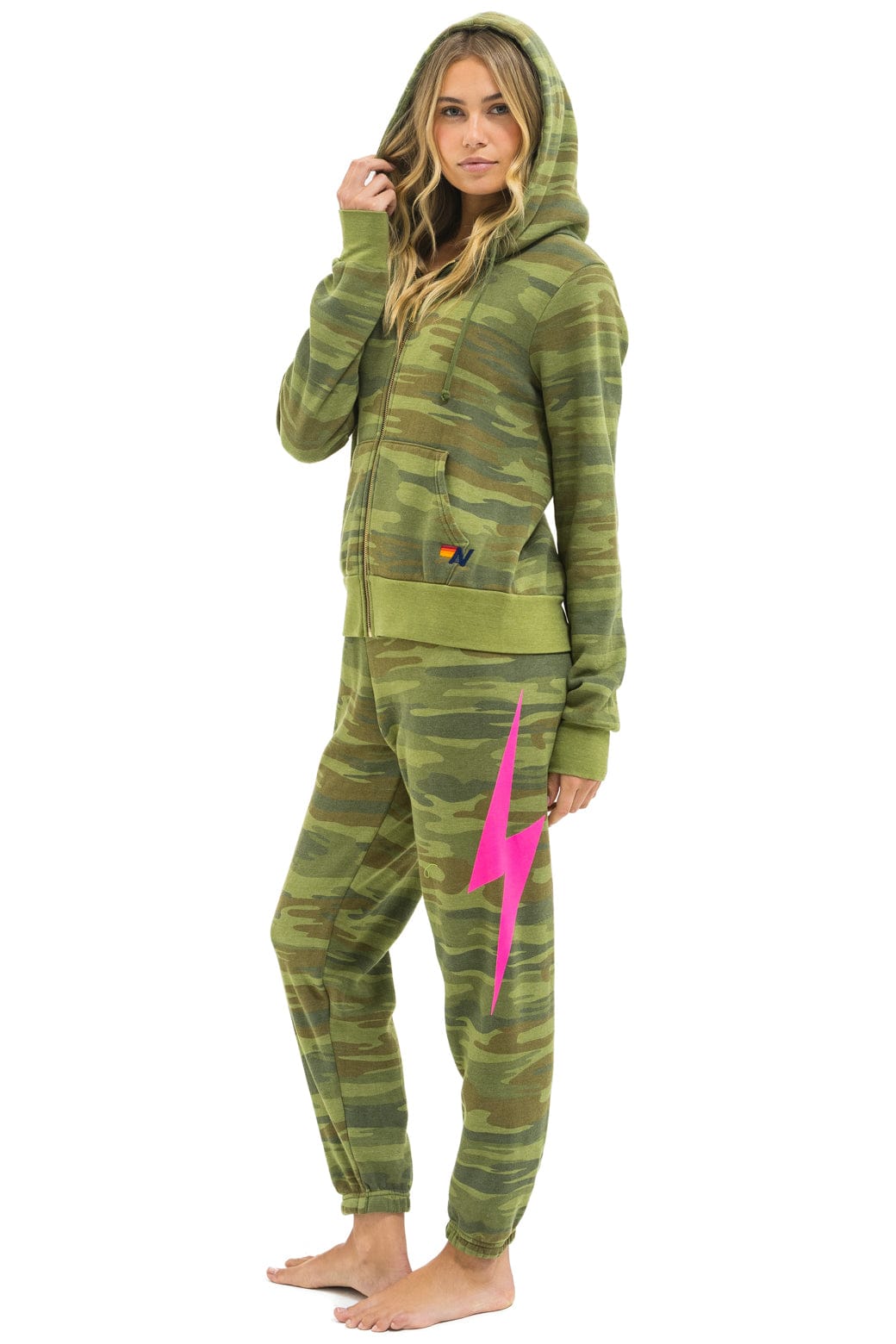 Classic BOLT HOODIE - CAMO NEON PINK