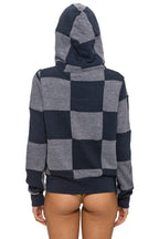 Classic CHECK QUILT ZIP HOODIE - HEATHER CHARCOAL