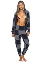 Classic CHECK QUILTED SWEATPANTS - HEATHER CHARCOAL