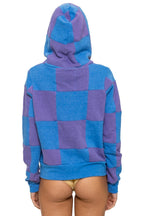 Classic CHECK QUILT ZIP HOODIE - LAVENDER OCEAN