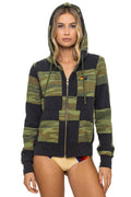 Classic CHECK QUILT ZIP HOODIE - SMOKE CAMO