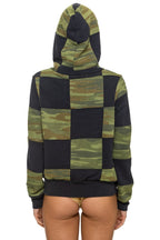 Classic CHECK QUILT ZIP HOODIE - SMOKE CAMO