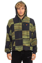 Classic CHECK QUILT RELAXED PULLOVER HOODIE - SMOKE CAMO