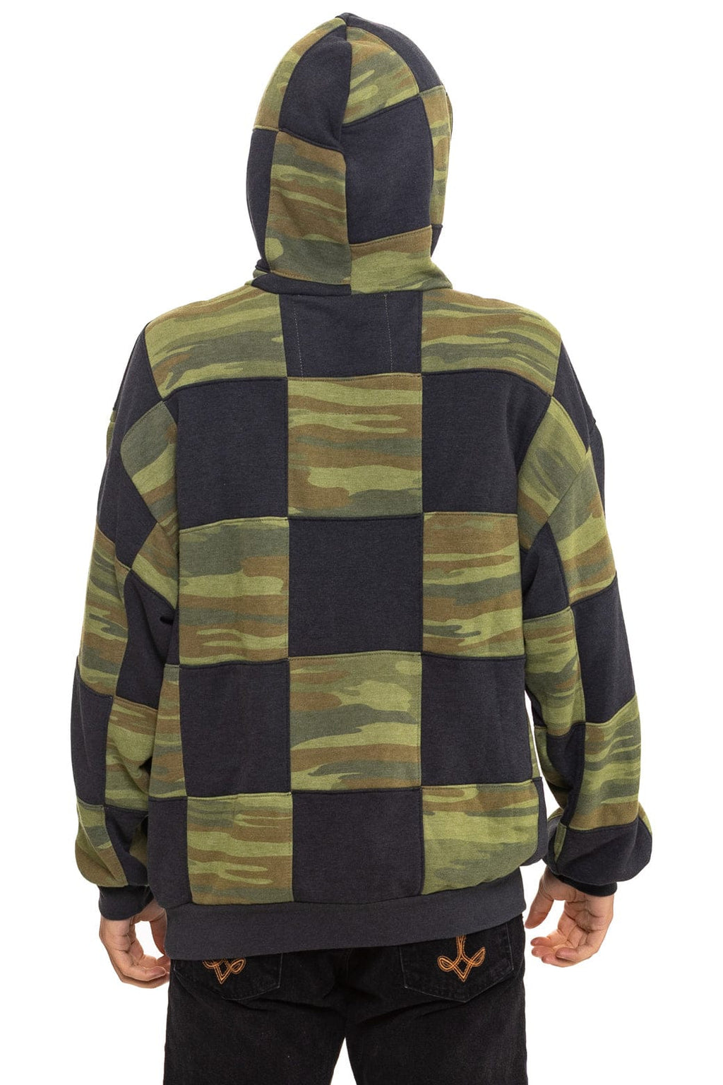 Classic CHECK QUILT RELAXED PULLOVER HOODIE - SMOKE CAMO