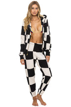Classic CHECK QUILTED SWEATPANTS - VINTAGE WHITE BLACK