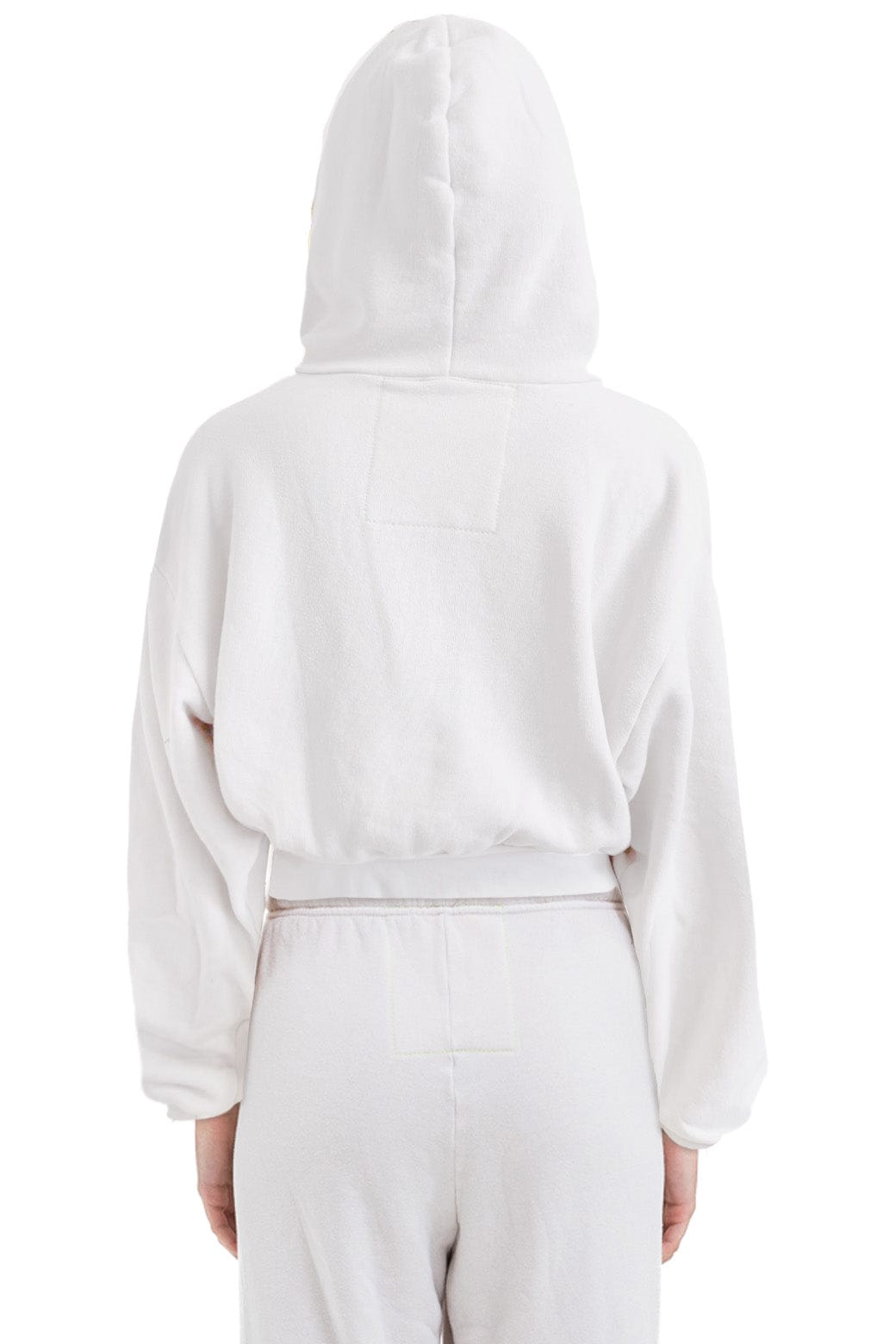 Classic SUNSET PATCH RELAXED CROPPED ZIP HOODIE - DOVE