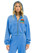 Classic UP IN THE SKY 2026 CROPPED ZIP HOODIE - OCEAN