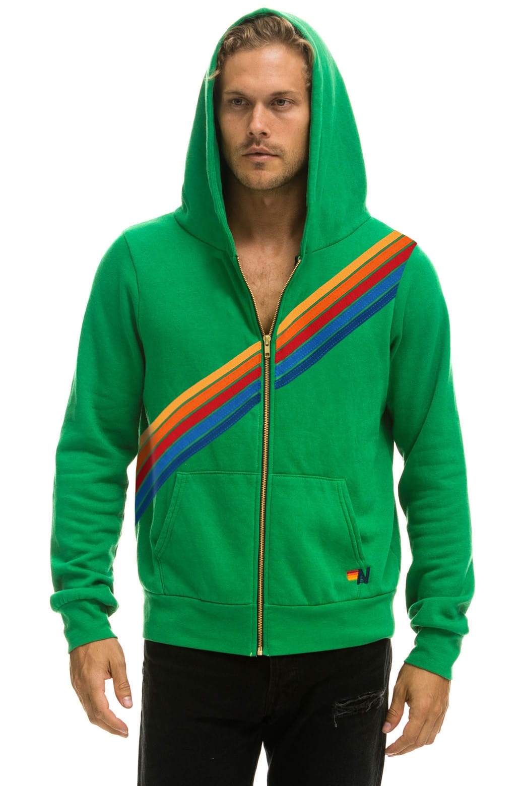 Classic DISCO ZIP HOODIE - KELLY GREEN