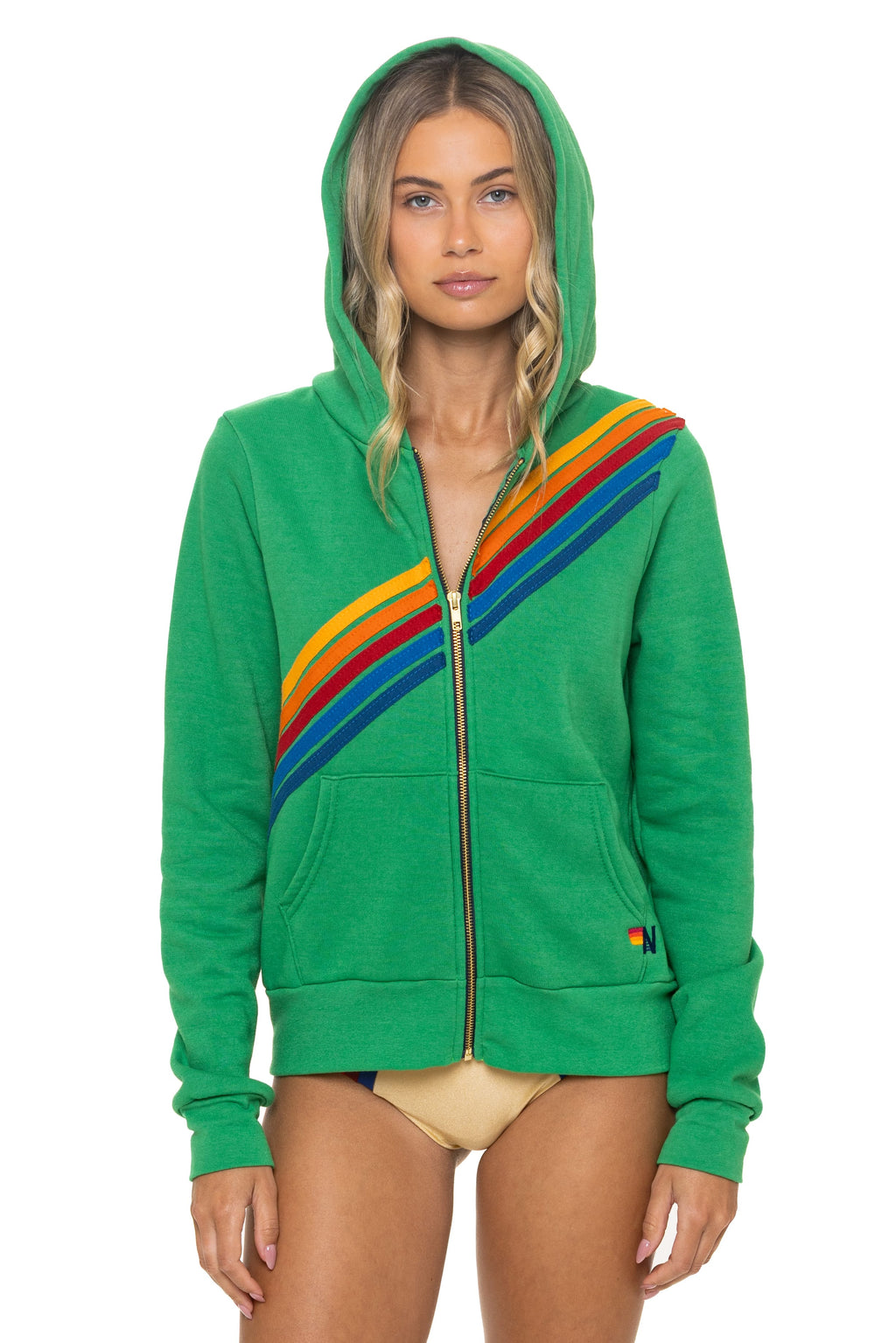 Classic DISCO ZIP HOODIE - KELLY GREEN