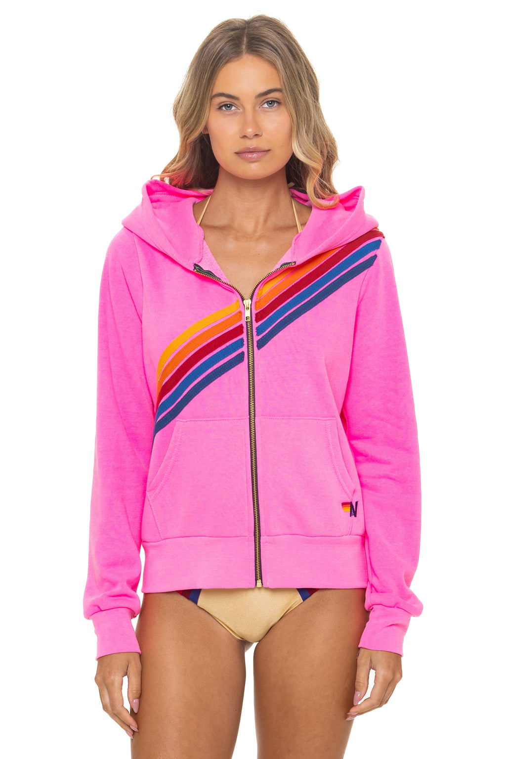 Classic DISCO ZIP HOODIE - NEON PINK