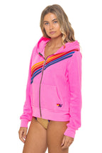 Classic DISCO ZIP HOODIE - NEON PINK