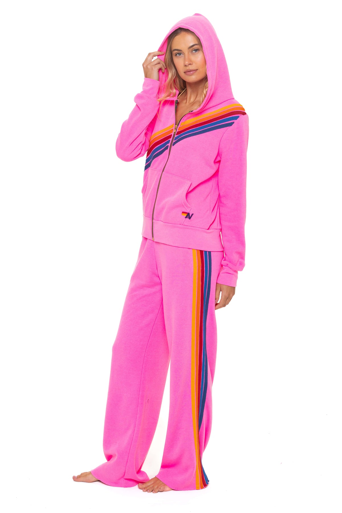 Classic DISCO ZIP HOODIE - NEON PINK