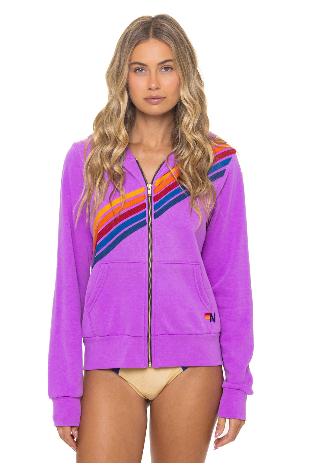Classic DISCO ZIP HOODIE - NEON PURPLE