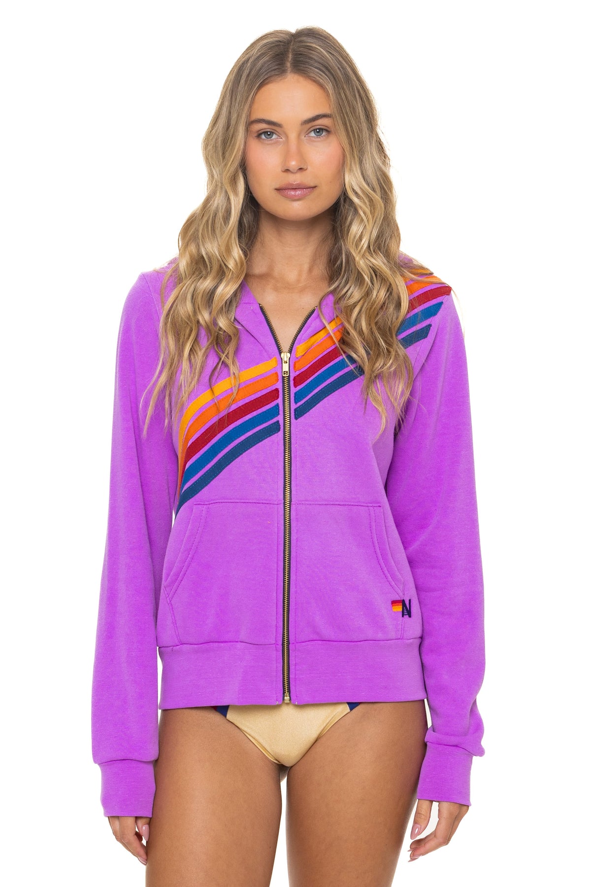 Classic DISCO ZIP HOODIE - NEON PURPLE