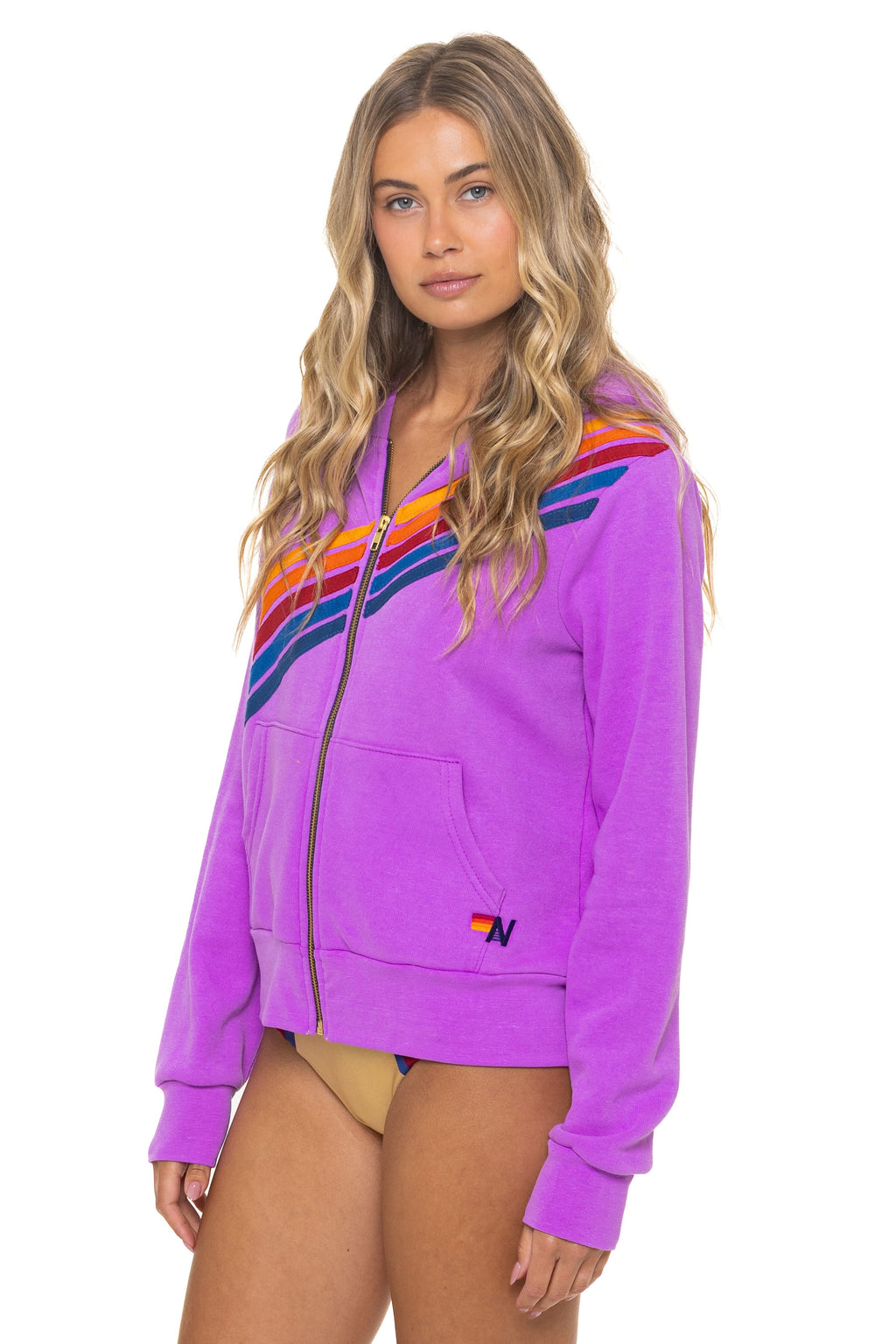 Classic DISCO ZIP HOODIE - NEON PURPLE