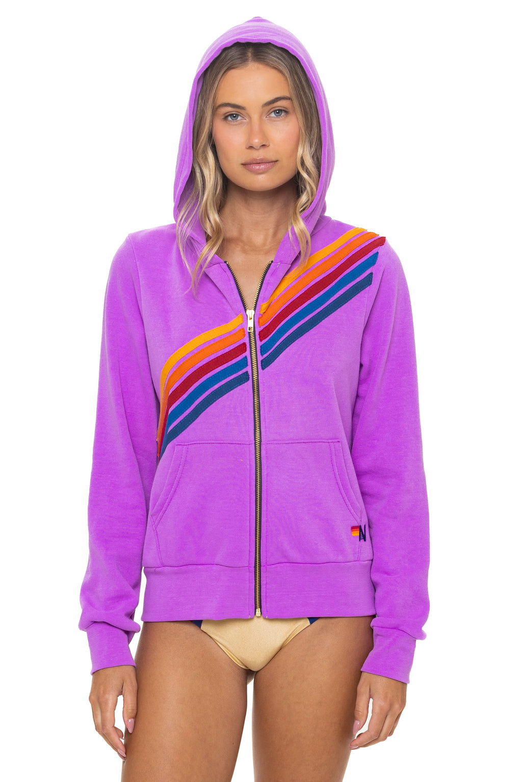 Classic DISCO ZIP HOODIE - NEON PURPLE