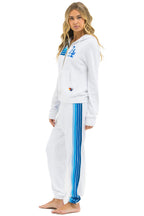 Classic LOS ANGELES DODGERS 5 STRIPE SWEATPANTS - WHITE BLUE