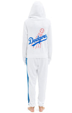 Classic LOS ANGELES DODGERS 5 STRIPE SWEATPANTS - WHITE BLUE