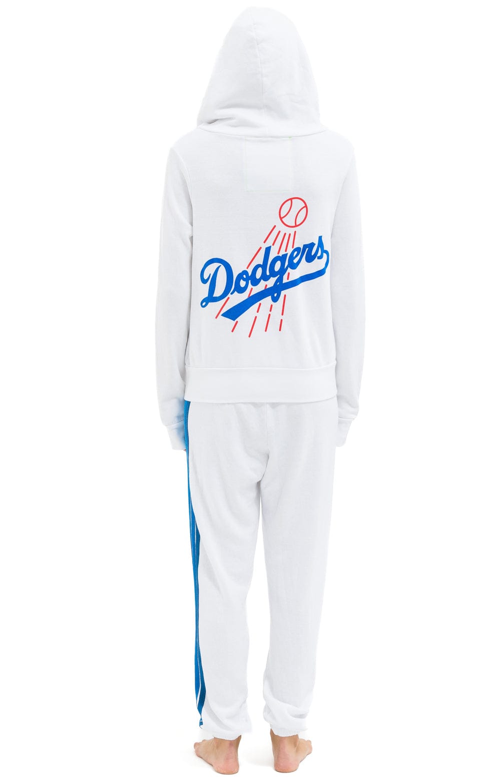 Classic LOS ANGELES DODGERS 5 STRIPE SWEATPANTS - WHITE BLUE