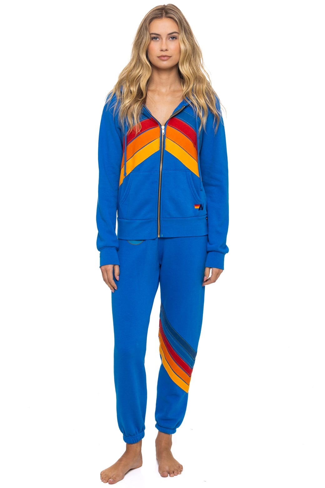 Classic MOUNTAIN STITCH CHEVRON 4 ZIP HOODIE - ADVENTURE BLUE