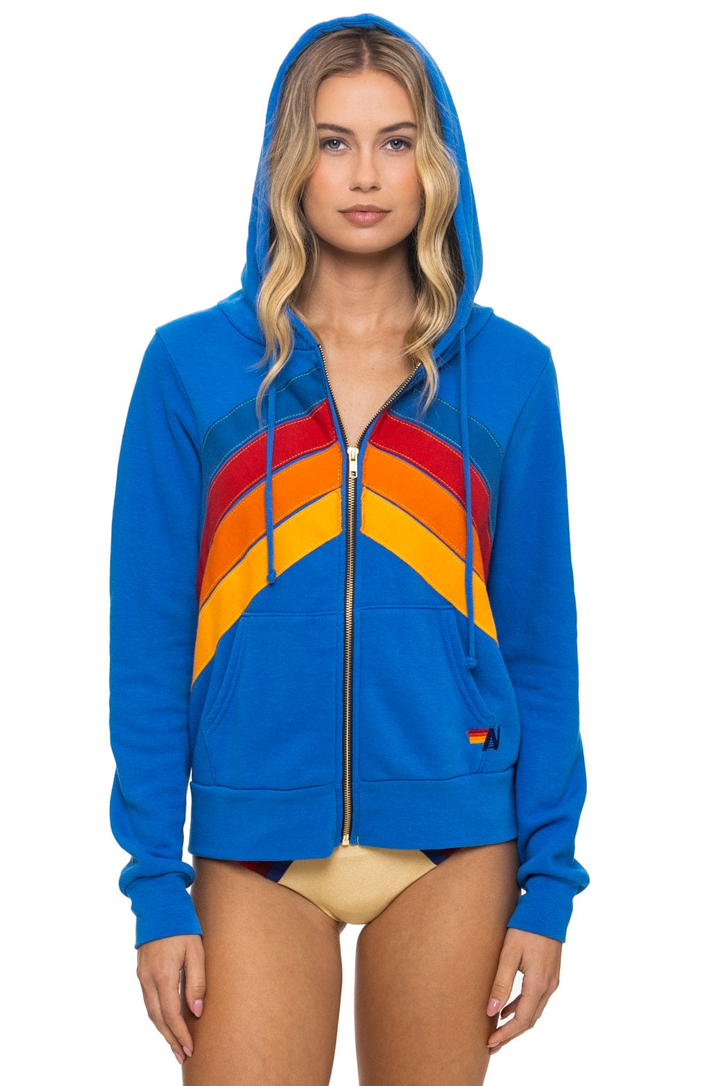 Classic MOUNTAIN STITCH CHEVRON 4 ZIP HOODIE - ADVENTURE BLUE