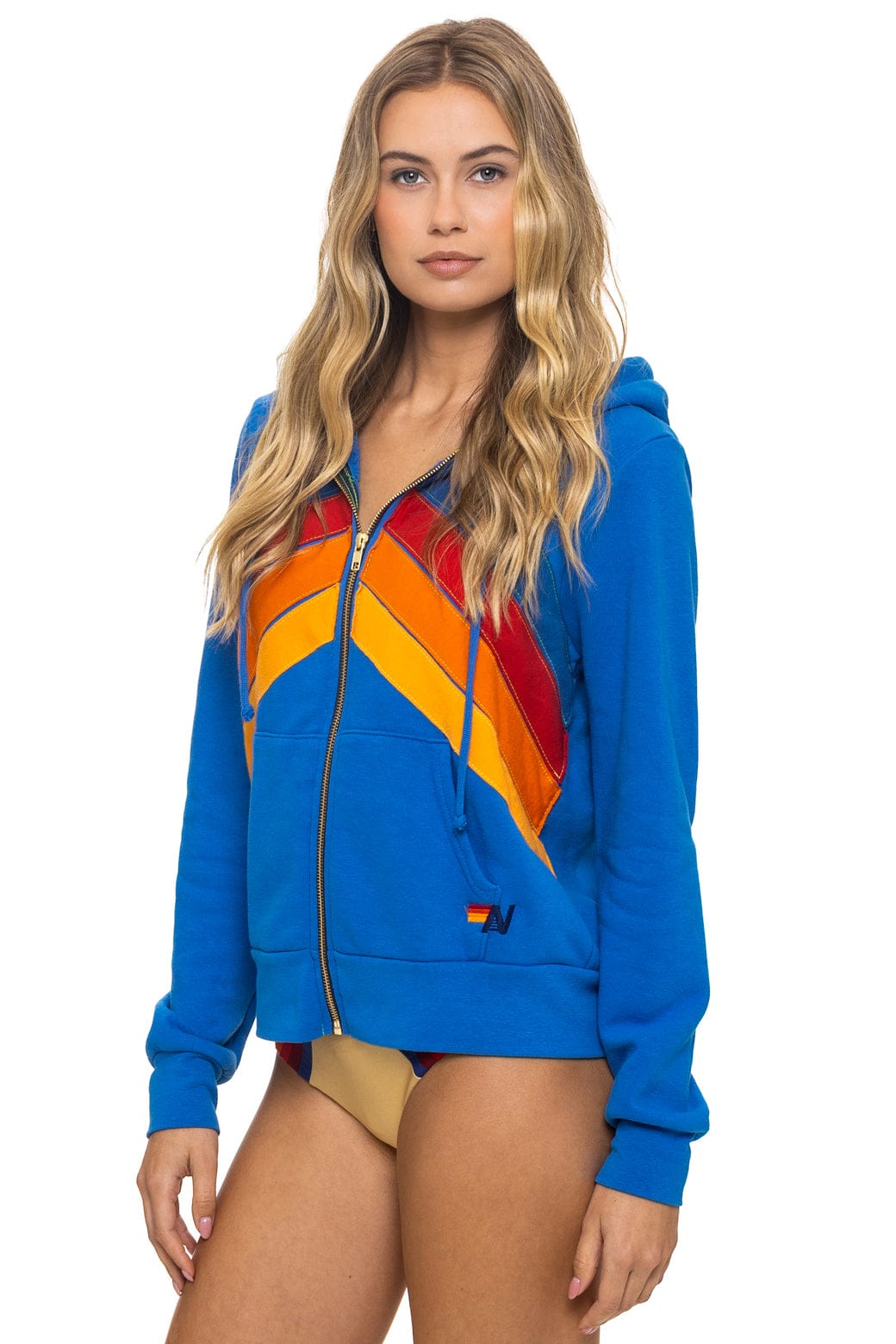 Classic MOUNTAIN STITCH CHEVRON 4 ZIP HOODIE - ADVENTURE BLUE