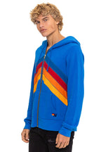 Classic MOUNTAIN STITCH CHEVRON 4 ZIP HOODIE - ADVENTURE BLUE
