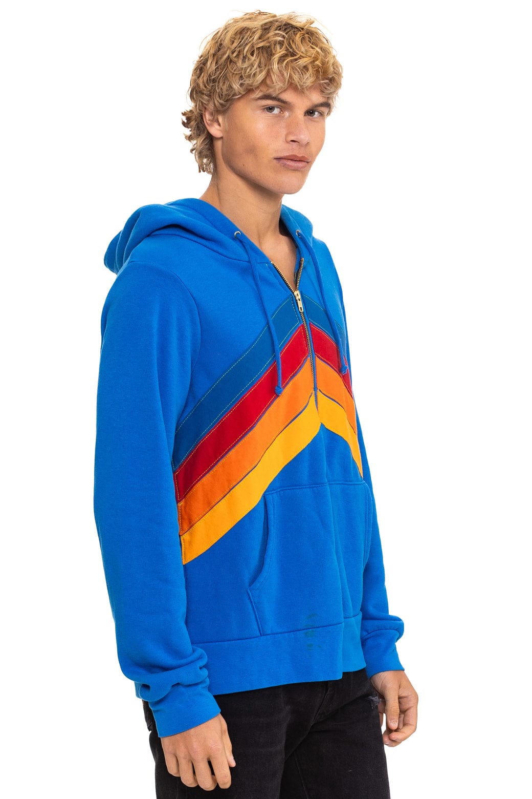 Classic MOUNTAIN STITCH CHEVRON 4 ZIP HOODIE - ADVENTURE BLUE