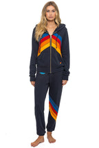 Classic MOUNTAIN STITCH CHEVRON 4 ZIP HOODIE - CHARCOAL