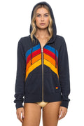 Classic MOUNTAIN STITCH CHEVRON 4 ZIP HOODIE - CHARCOAL
