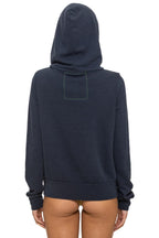 Classic MOUNTAIN STITCH CHEVRON 4 ZIP HOODIE - CHARCOAL