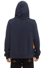Classic MOUNTAIN STITCH CHEVRON 4 ZIP HOODIE - CHARCOAL