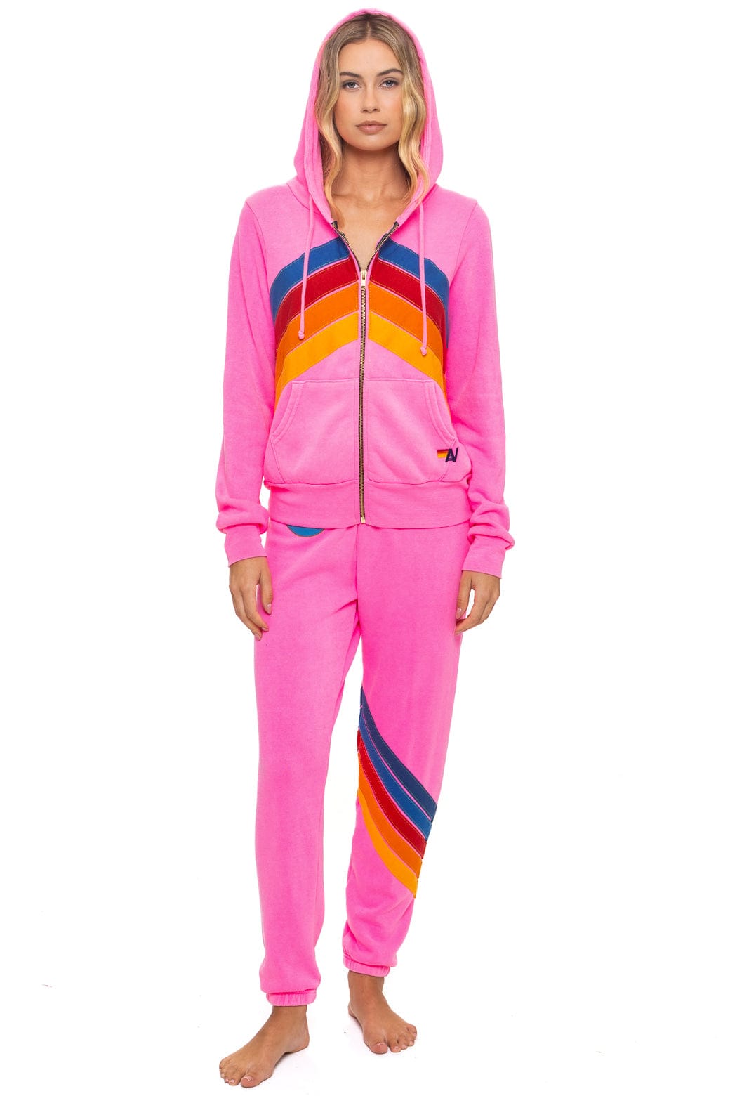 Classic ALL SEASONS CIRCLE CHEVRON SWEATPANTS - NEON PINK
