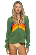 Classic MOUNTAIN STITCH CHEVRON 4 ZIP HOODIE - PALM