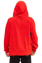 Classic MOUNTAIN STITCH CHEVRON 4 ZIP HOODIE - RED