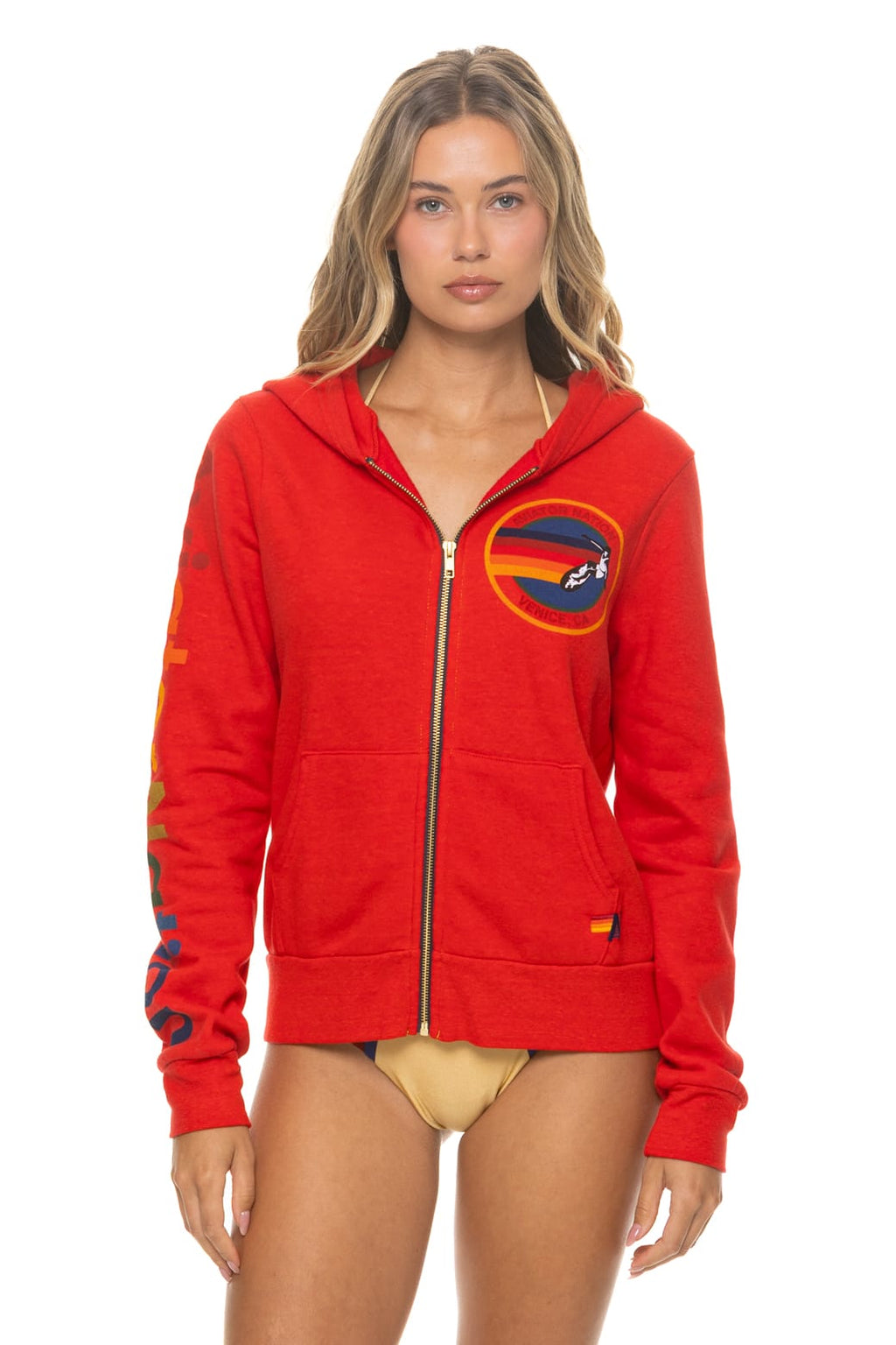 Classic AVIATOR NATION VENICE HOODIE - RED