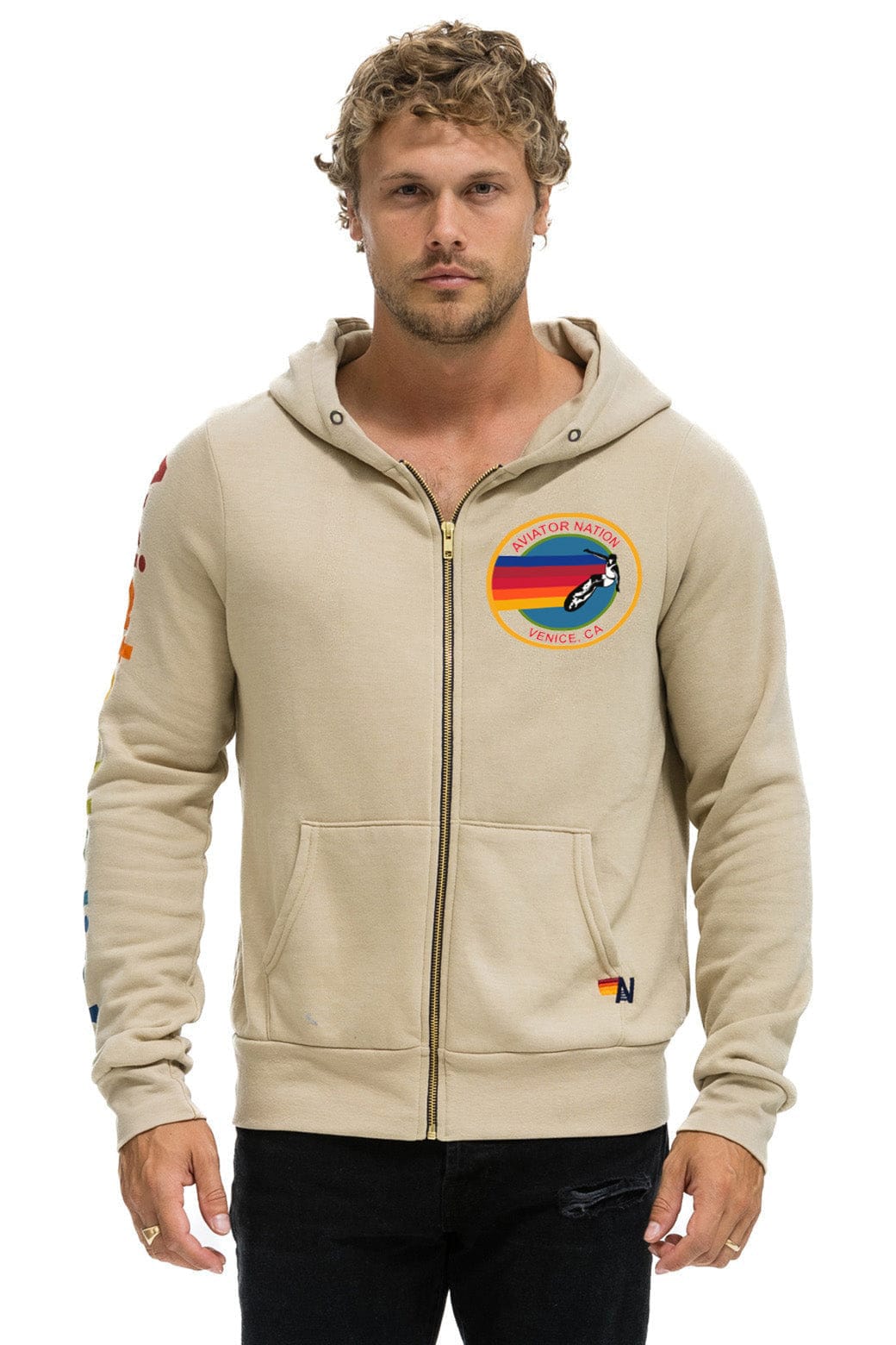 Classic AVIATOR NATION VENICE HOODIE - SAND