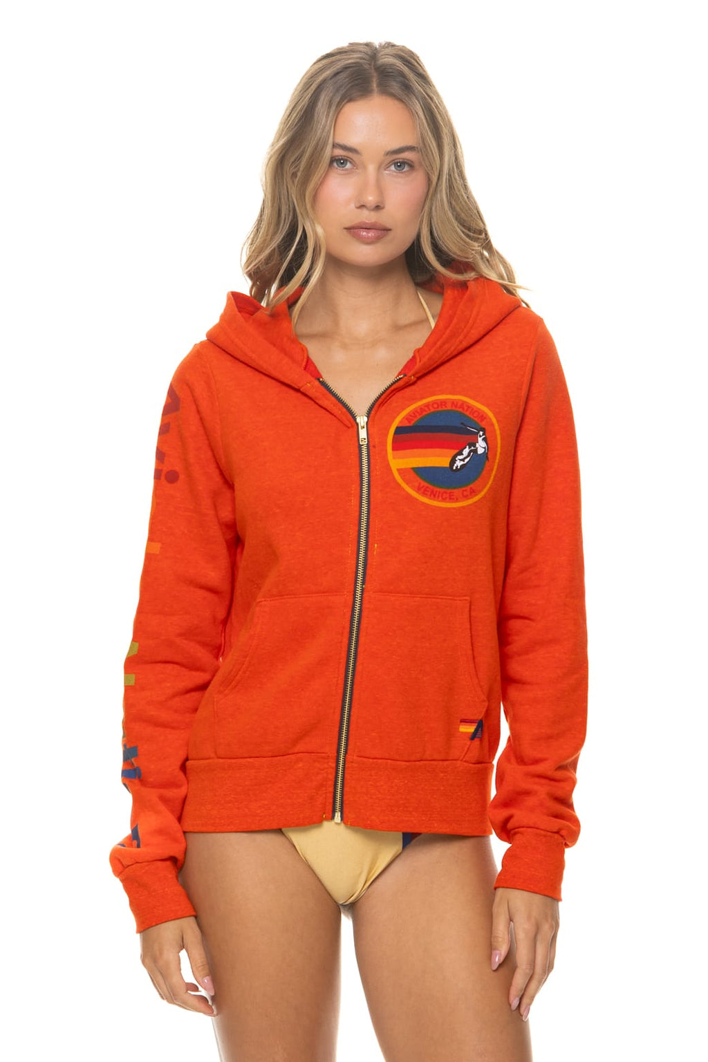 Classic AVIATOR NATION VENICE HOODIE - VINTAGE ORANGE