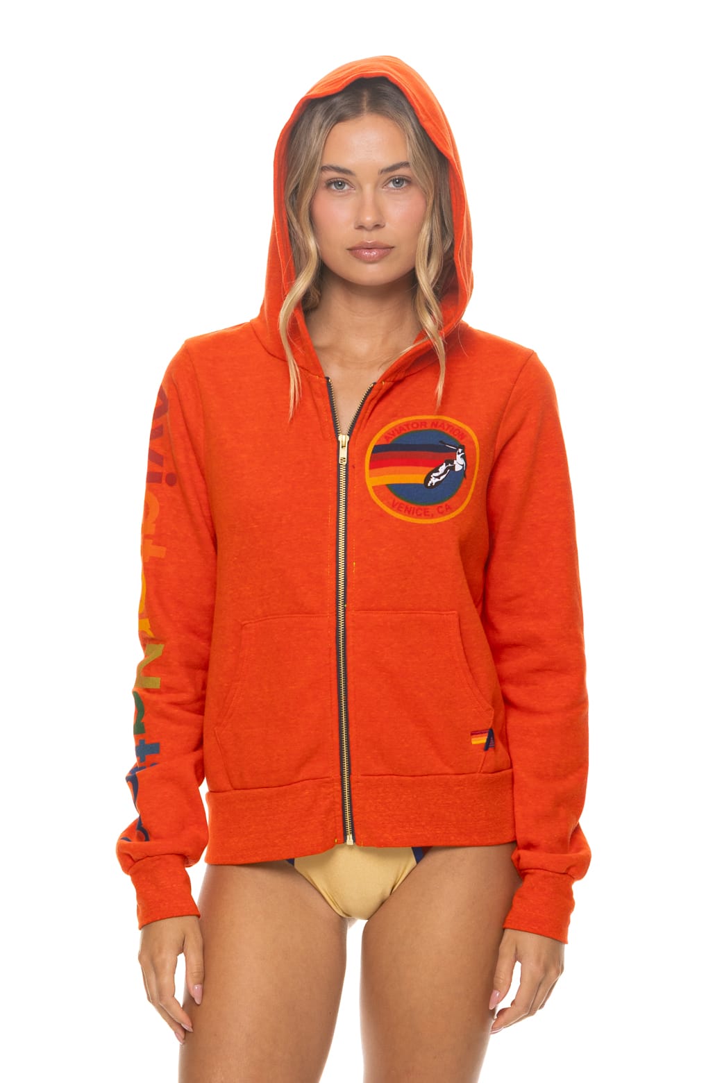 Classic AVIATOR NATION VENICE HOODIE - VINTAGE ORANGE