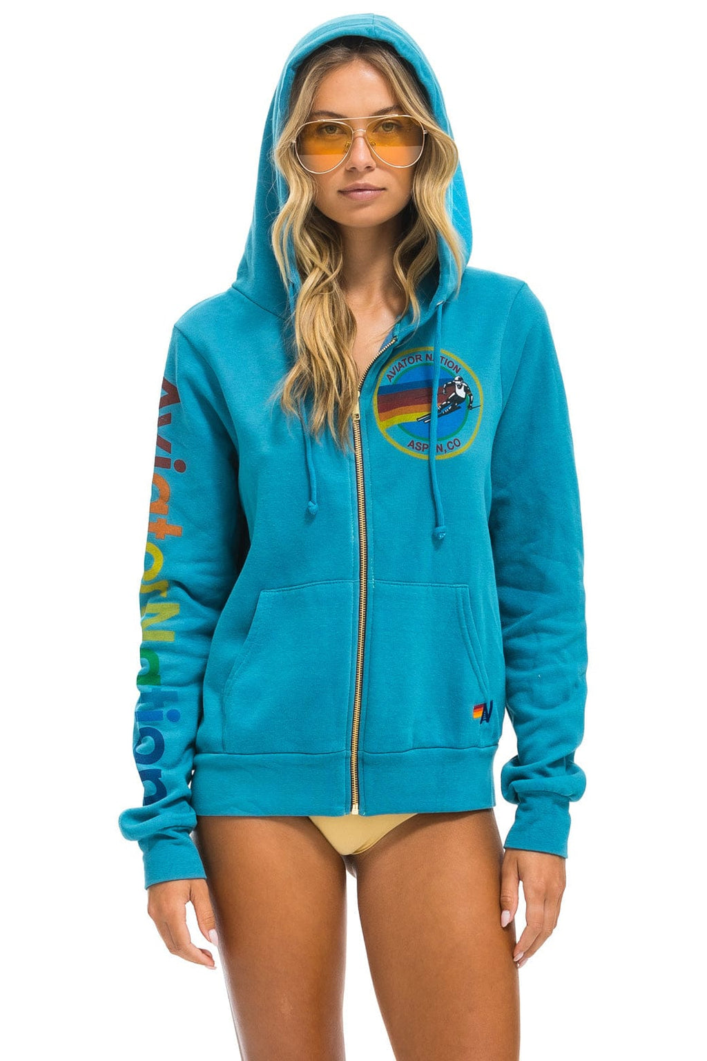 Classic AVIATOR NATION ASPEN HOODIE - TEAL