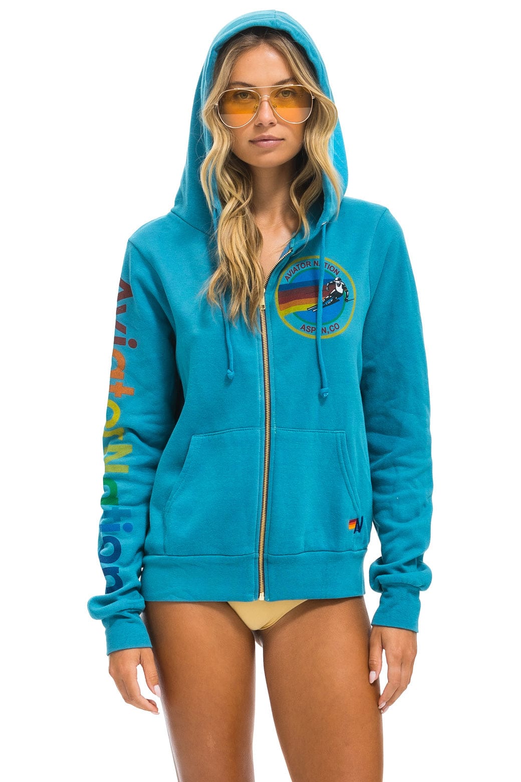 Classic AVIATOR NATION ASPEN HOODIE - TEAL